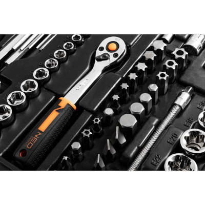 Набор инструментов Neo Tools 233шт, 1/2", 1/4", 3/8", CrV, кейс (10-078) Винница - изображение 10