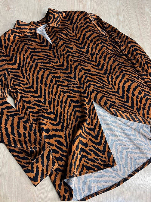 Костюм женский Mix Ray 4375 с брюками палаццо и рубашкой тигровий принт коричневый, коричневый, S Киев - изображение 18