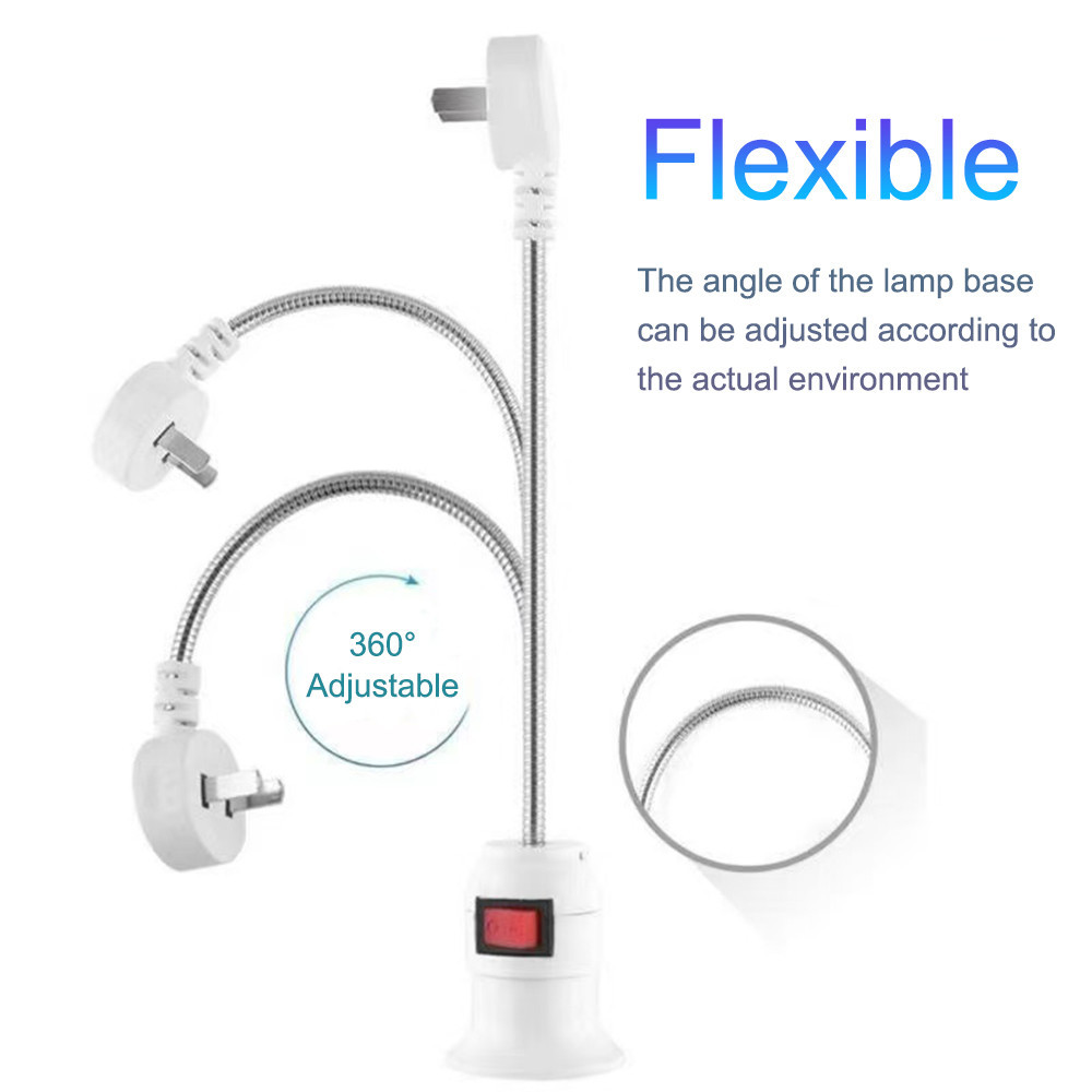 Гибкий настольный патрон с вилкой и выключателем 15 см Киев - изображение 5