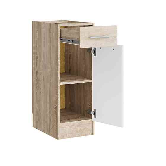 Кухонний модуль нижній з шухлядою Еверест Еко 300 дуб сонома/німфея альба (білий) (без стільниці) 30х46х82 см (DTM-071047) Львів