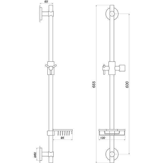 Душова стійка Globus Lux DS-1106-CR Луцьк
