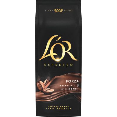 Кава L&apos;OR Espresso Forza 100% Арабіка в зернах 1 кг (8711000400760) Вінниця - фото 1