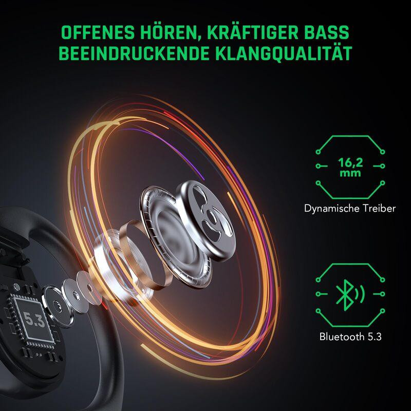 Бездротові навушники TWS Black Shark Open Bluetooth Earphones Black Одеса - фото 5