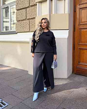 Женский батальный костюм двойка креп дайвинг Одесса