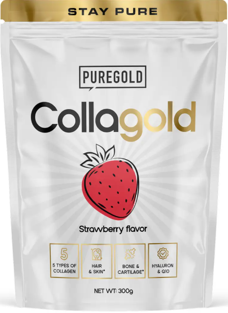 Гідролізований колаген із вітаміном C Puregold CollaGold 300g полуниця Київ - фото 1