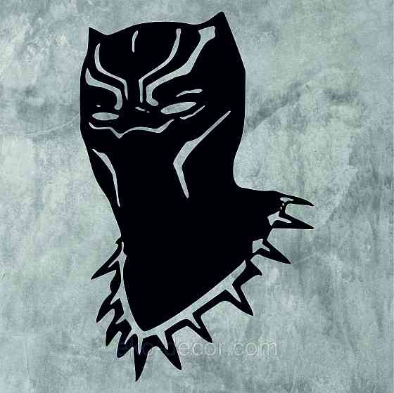 Декоративне настінне Панно «Пантера», Декор на стіну 90*56 см, Чорний Київ