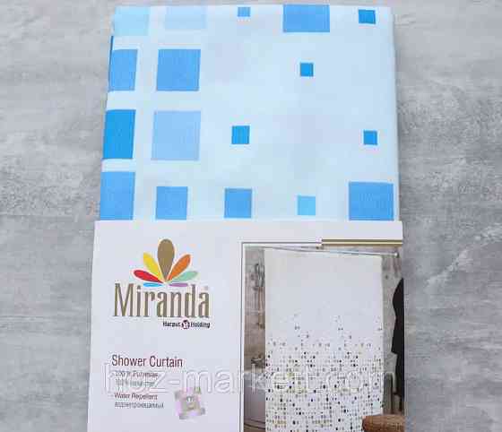 Штора в ванную Миранда Efes 180 х 200 см голубая Харьков