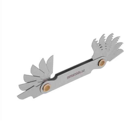 Різьбомір метричний, 12 шт., 0,5-3,0 мм INTERTOOL SD-8400 Київ