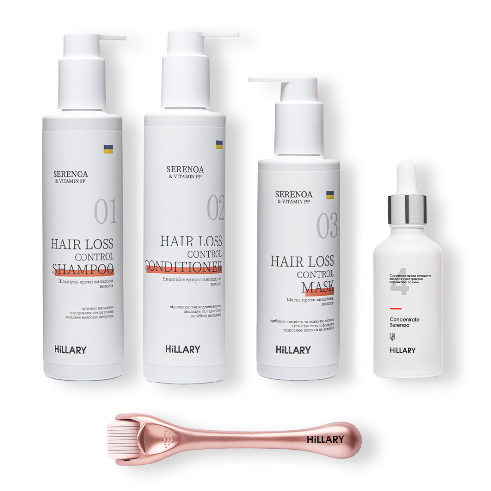 Мезороллер для шкіри голови Hillary + Комплекс проти випадіння волосся Київ - фото 1