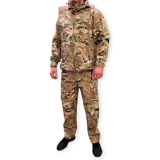Тактичний чоловічий костюм Softshell Tactic Shark Skin (Мультикам) 3XL Вінниця - фото 1
