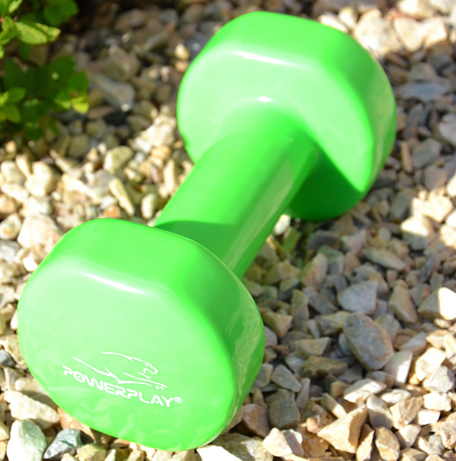 Гантелі вінілові PowerPlay 4125 Achilles 2*3 кг. Зелені (пара - 2шт.) Кам'янське - фото 10