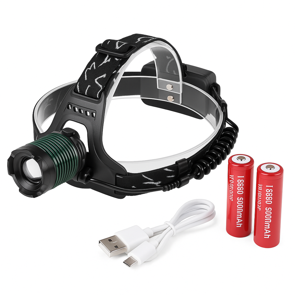 Головной фонарик, Фонарик на лоб, Надежный налобный фонарь Легкий на голову QW-67 Львов - изображение 15