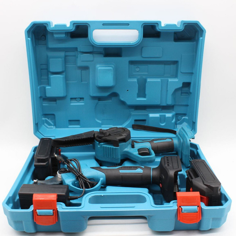 Акумуляторна ланцюгова пилка + садовий секатор 2 акумулятори,21V SBR Київ - фото 9