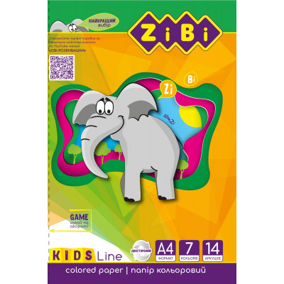 Цветная бумага ZiBi А4, 14 листов// 7 цветов (ZB.1909) Винница - изображение 2