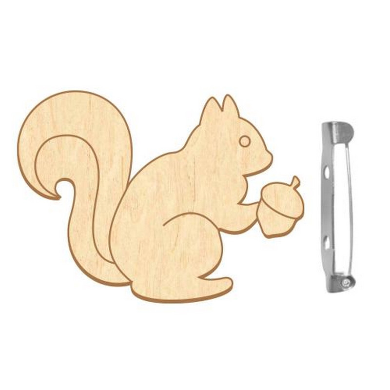 Заготовка брошки для розфарбовування "Білка з жолудем" FDZB-102 Вінниця - фото 1