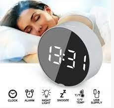 Дзеркальний електронний годинник 6505 з будильником, термометром, живленням від мережі 220В або батарейки (5427) Одеса - фото 7