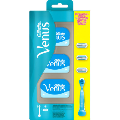 Бритва Gillette Venus Smooth станок + сменные картриджи 3 шт. (7702018469826) Винница - изображение 1
