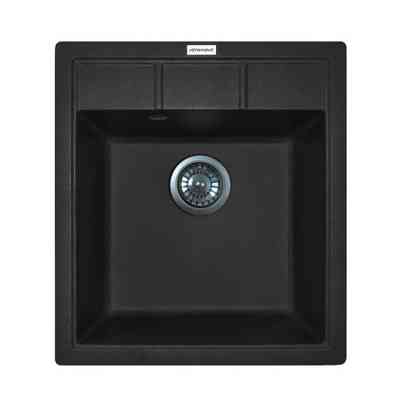 Мойка кухонная Adamant Brick чорний + змішувач (4824296209203) Вінниця