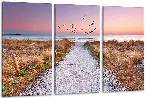 Модульная картина в гостиную / спальню  Пляж    ART-251_3A 100х150 см Киев