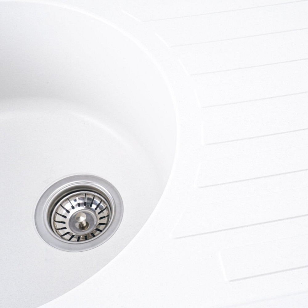 VALESO Гранітна мийка для кухні VALESO LIRA 7750 матова Білосніжна Коломыя - изображение 8