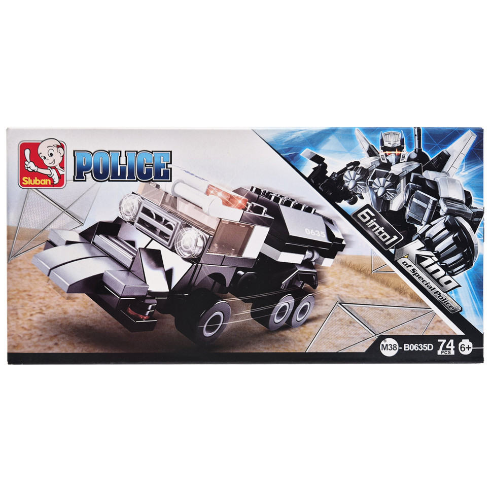 Дитячий конструктор Поліцейська серія Police SLUBAN M38-B0635-4, 74 деталі Вінниця - фото 1