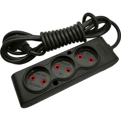 Мережевий подовжувач TECCO 3м 3 поста black (8681277843280) Вінниця