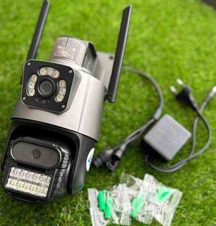 Вулична Камера відеоспостереження WiFi поворотна два об'єктиви P11 V380 Харків
