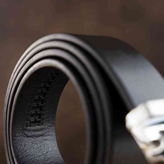 Ремень мужской с матовой пряжкой Черный (Vintage) Киев