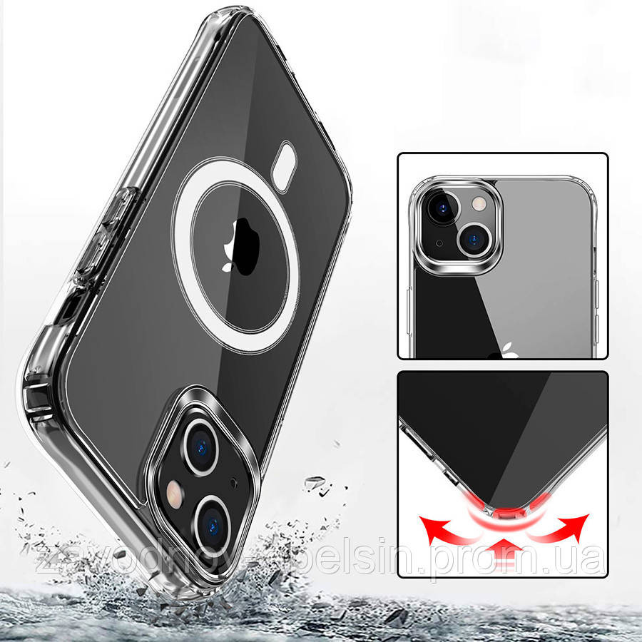 Iphone 15 Прозорий чохол Space MagSafe (TPU+PC) Одеса - фото 3