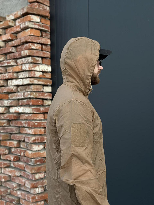 Тактична куртка Pave Hawk койот з аквамолніями, липучками для шевронів і вітрозахистом Львів - фото 6