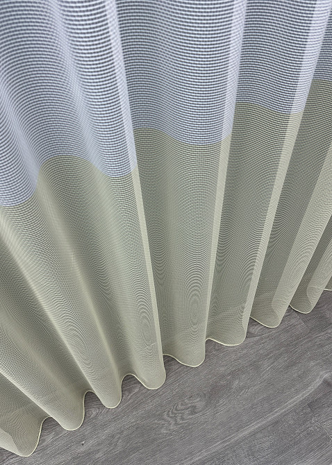 Тюль VR-Textil 1744т Сітка Льон Білий з молочним 300х250 см (42-0757) Київ - фото 7
