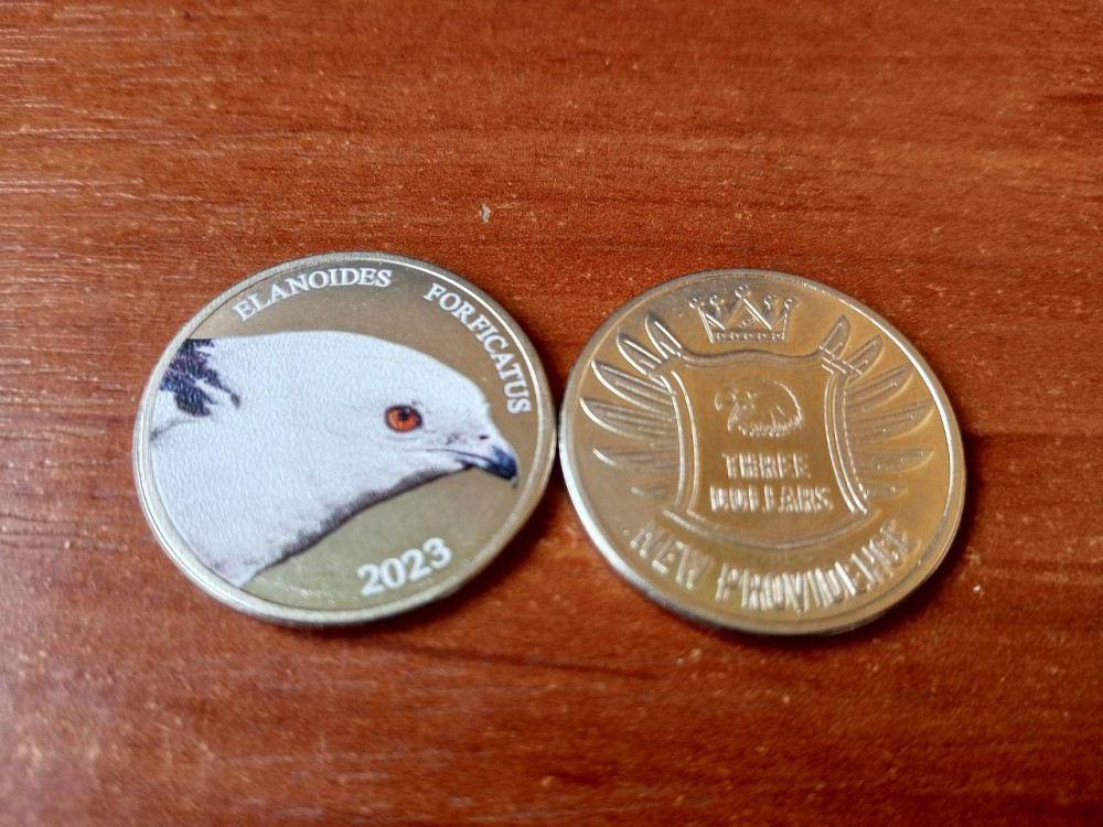 Нью Провіденс 3 доллара 2023 пташка ELANOIDES FORFICATUS Полтава - изображение 1