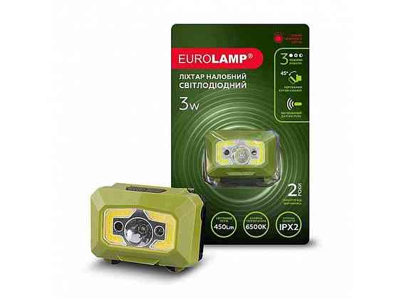 Ліхтар налобний 6500K 3хААА 3W COB Red Light ТМ EUROLAMP Київ