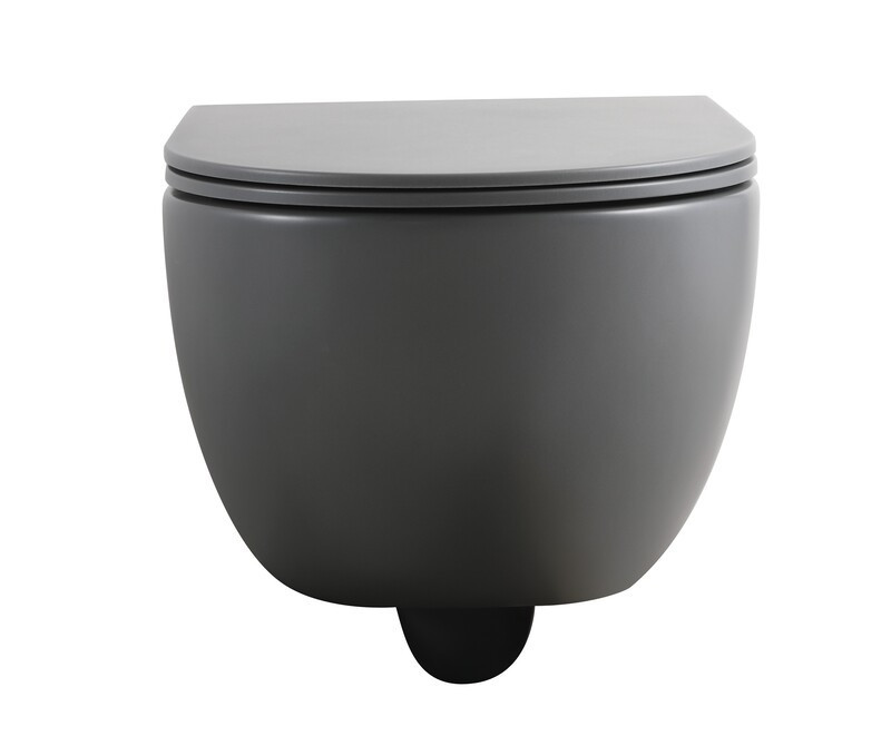 Унітаз підвісний Mixxus Premium TOPPER-0303-R GRAY 495x370x350mm система змиву RIMLESS (MP6657) Київ - фото 2