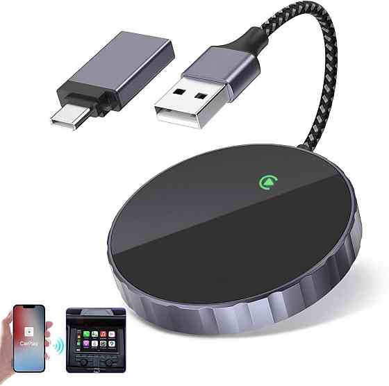 Бездротовий адаптер CarPlay Plug & Play, перетворення дротового Карплей для iPhone iOS 10+ для авто з 2015 року Київ