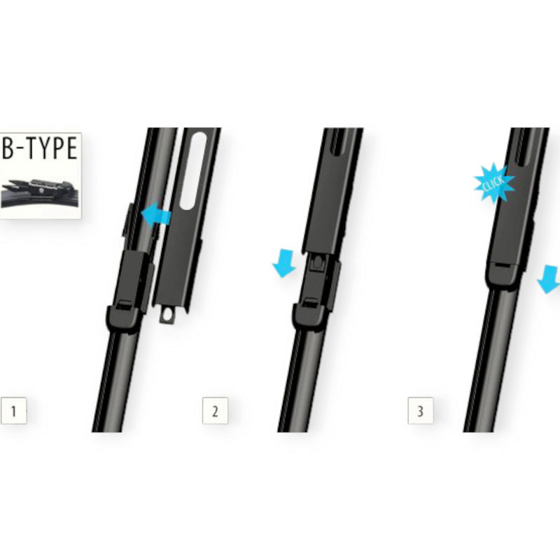 Щетки oximo модельные безкаркасные (к-т 2шт) b-type 750 + 700 мм дворника Мукачево - изображение 3