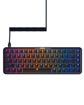 Низкопрофильная механическая клавиатура Fnatic STREAK65 LP Black RGB PBT для киберспорта и гейминга Киев