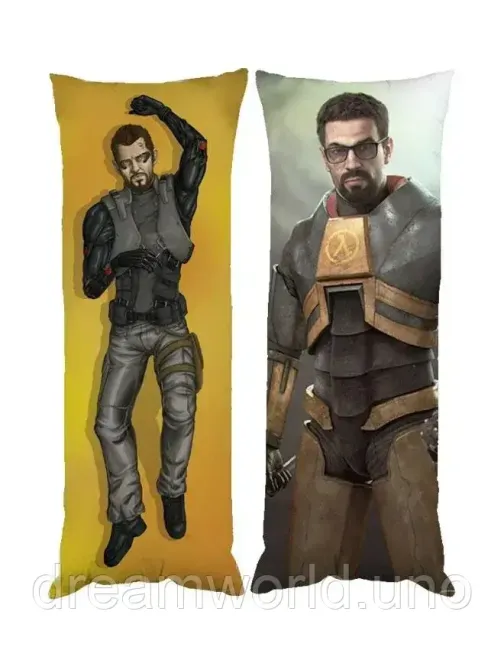 Подушка дакимакура Халф Лайф Half life декоративная партовая подушка для обнимания 50х150 Харьков - изображение 1