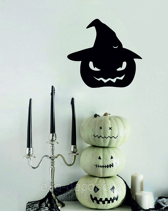 Декоративне настінне Панно «Хеллоуїн — гарбуз», Декор на стіну 70*64 см Київ - фото 4