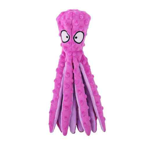 Іграшка для собак і цуценят плюшева зі свистком, восьминіг, 32 см, різнокольорова Київ
