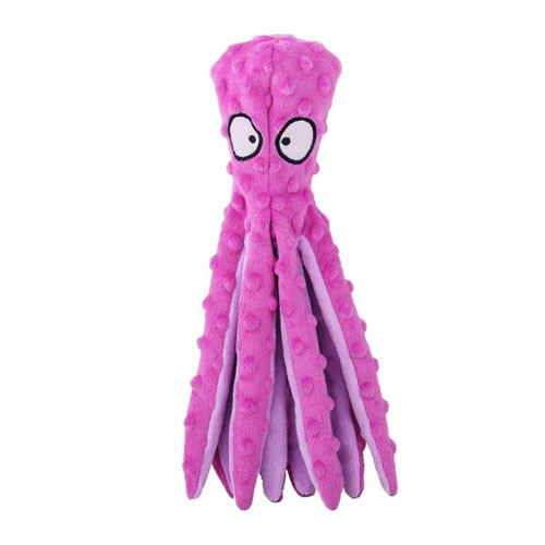 Іграшка для собак і цуценят плюшева зі свистком, восьминіг, 32 см, різнокольорова Київ - фото 1