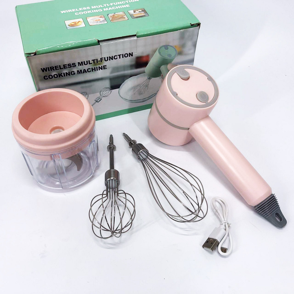 Ручной беспроводной миксер-измельчитель 2 в 1. Цвет: розовый OP-36 Львов - изображение 12