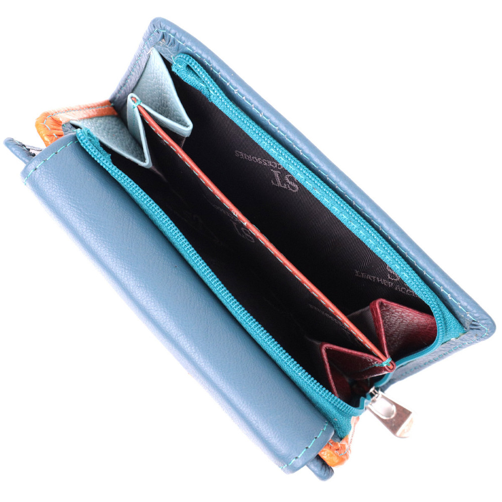 Интересный кошелек для женщин из натуральной кожи ST Leather 22504 Бирюзовый Киев - изображение 4