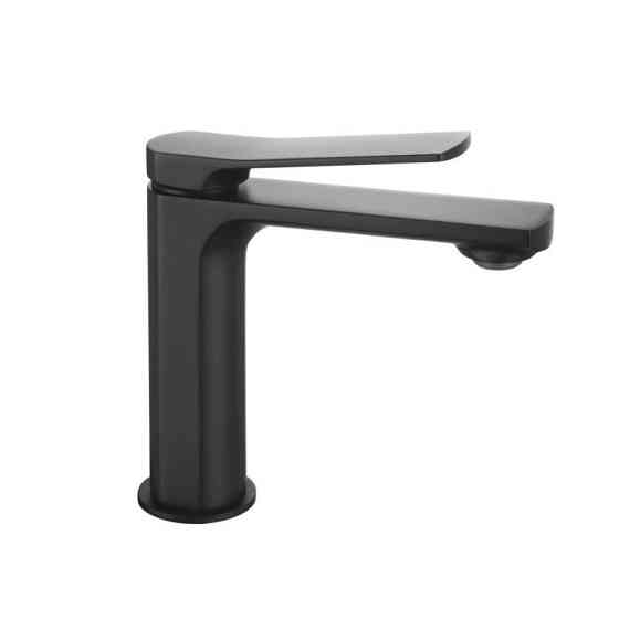 Змішувач для раковини Qtap Slavonice QTSLA1042103B (k35), одноважільний, низький, Black Matt Харків