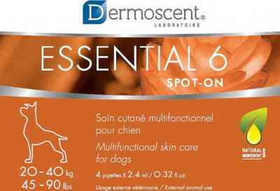 Dermoscent Essential 6 spot-on (оранж) по уходу за кожей/шерстью собак весом 20-40 кг (4х2.4 мл) срок до 12.25 Винница