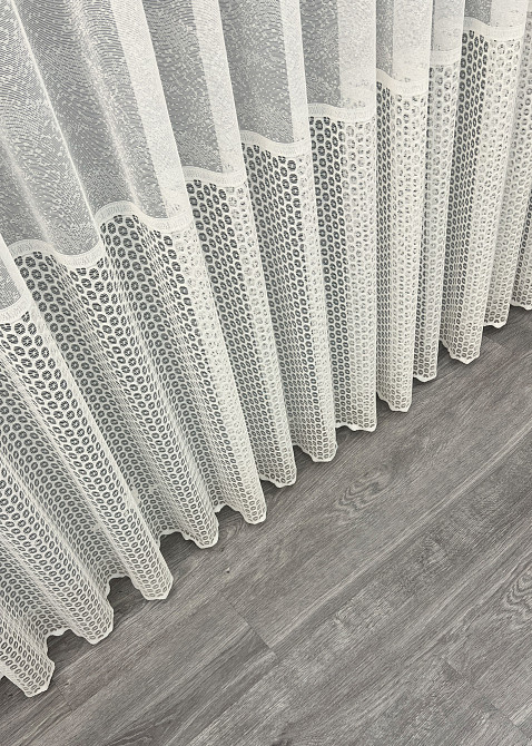 Тюль жаккард цвет кремовый 2021т Киев - изображение 7