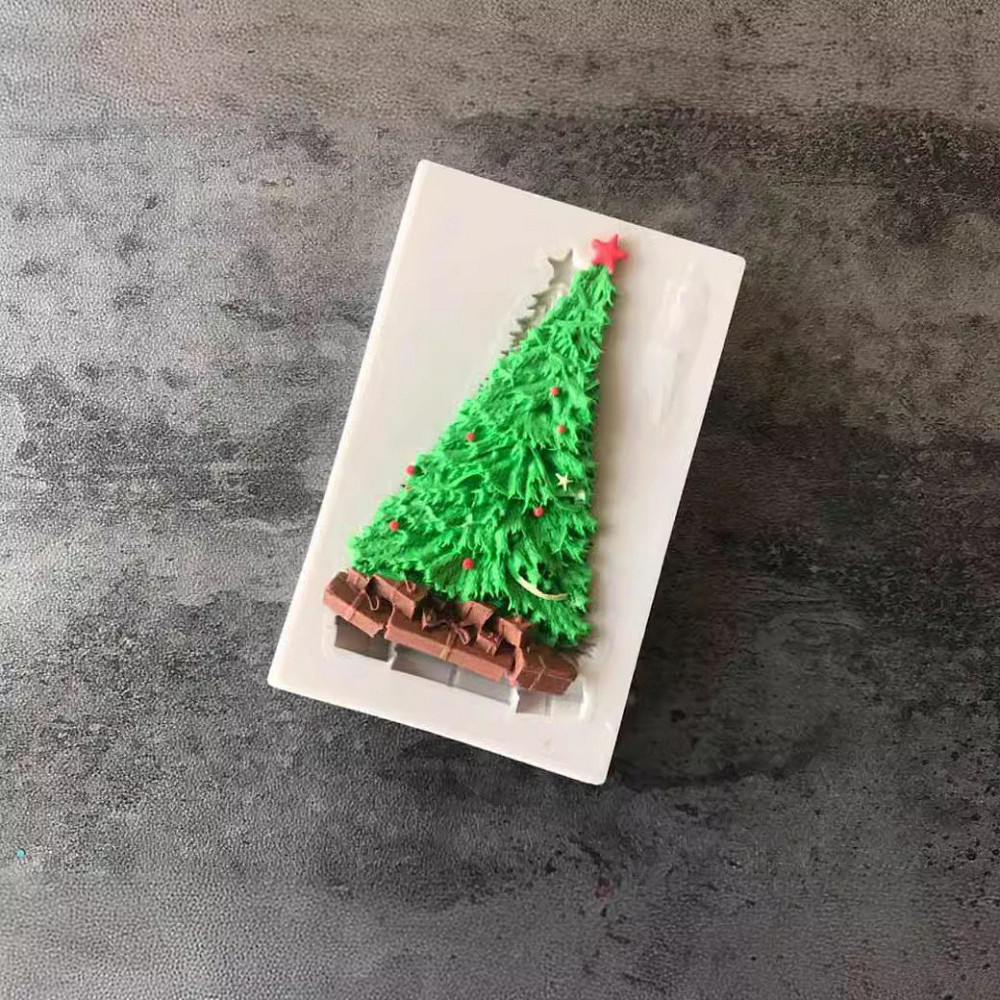 Силиконовый молд Елка 78 на 50 см серый Киев - изображение 1