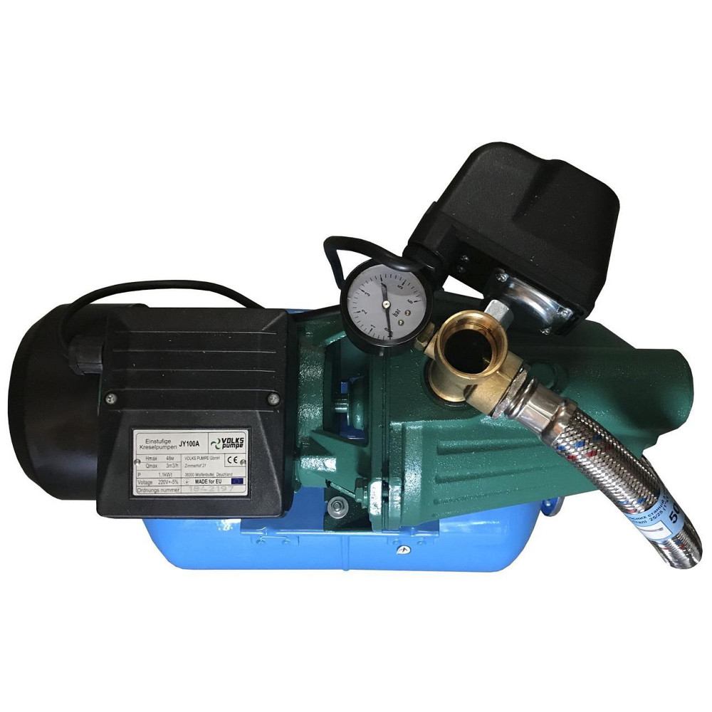 Насосна станція VOLKS pumpe JY100A-24 1,1кВт чавун довгий (складена) на гребінці (000013312) Київ - фото 2