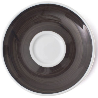 Блюдце Ancap серія Verona Millecolori 12 см Black для серій "Verona/Torino/Roma Millecolori Hand Painted" (34410) Вінниця - фото 1