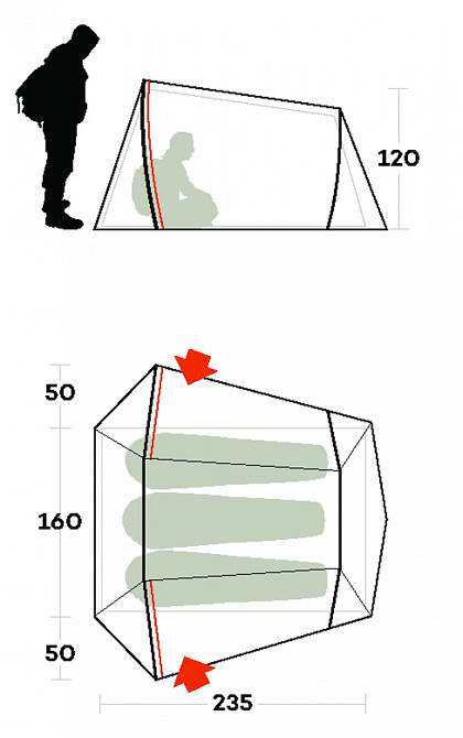 Палатка трехместная Ferrino Lightent 3 Pro Olive Green (92173LOOFR) Киев - изображение 7